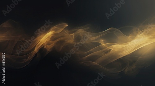 Abstract background with smooth, flowing blue swirls and curves of light