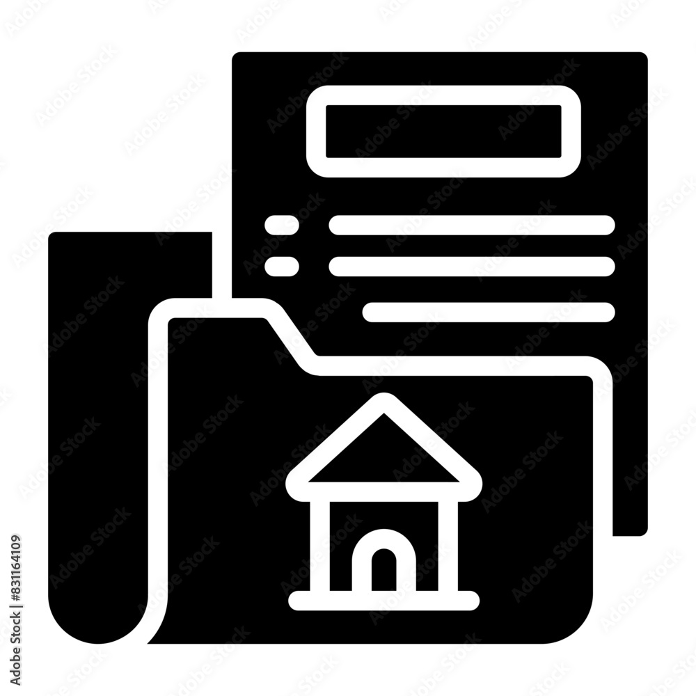 Conceptual solid design icon of property folder
Conceptual solid design icon of property folder