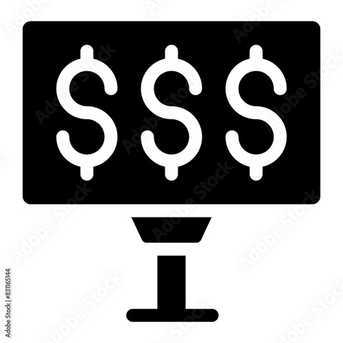 Modern design icon of dollar board

