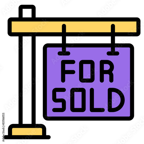 Premium download icon of sold board

