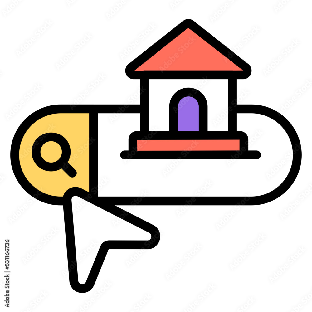 Trendy design icon of search home
Trendy design icon of search home