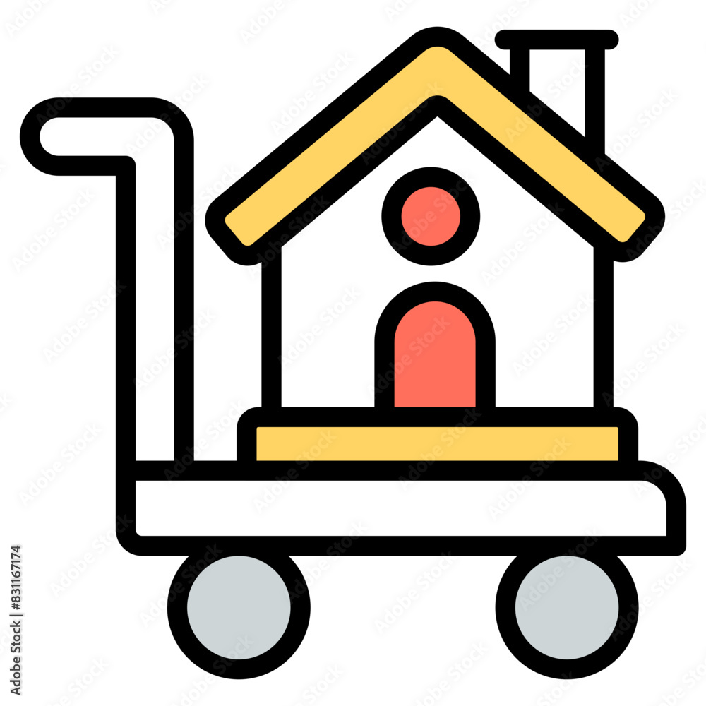 Modern design icon of moving home
Modern design icon of moving home
