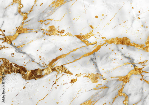 A marble texture with golden veins, showcasing the luxurious and elegant nature of natural stone. Created with Ai