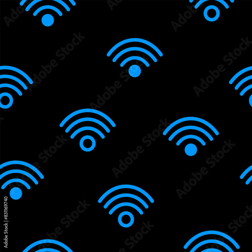 Wi-Fi Vector Illustration Free vector illustration in blue color. Stylish and modern design, perfect for advertising and informational materials.