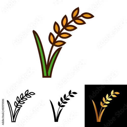 The Rice icon represents a staple grain used in various culinary applications and dietary plans.