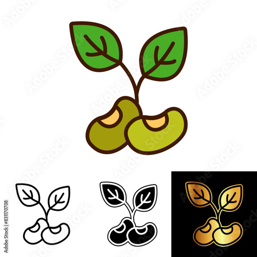 The Soybean icon represents a versatile legume used in various culinary and dietary applications.
