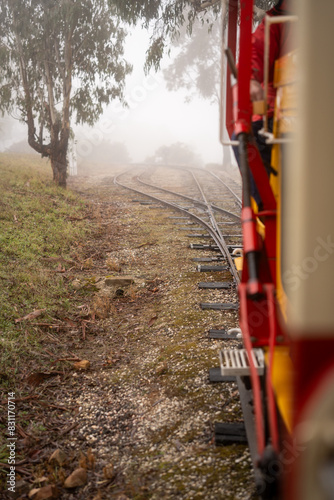 Diesel locomotive at Seymour, Victoria, Australia photo