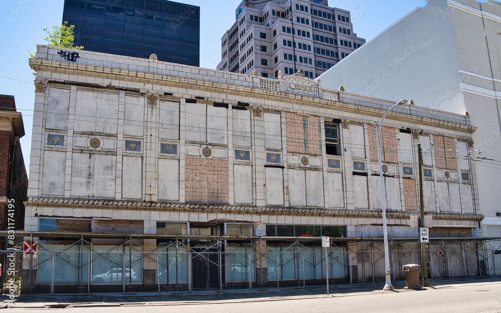 The Ohmer garage building in downtown Dayton Ohio USA 2024
