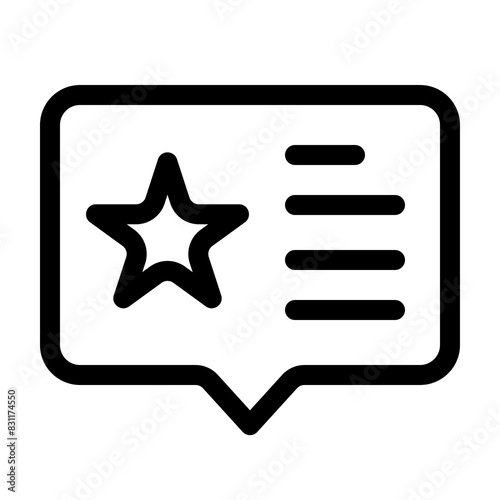 Review, feedback, comment icon