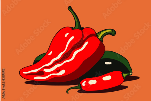 dry red chili peppers 