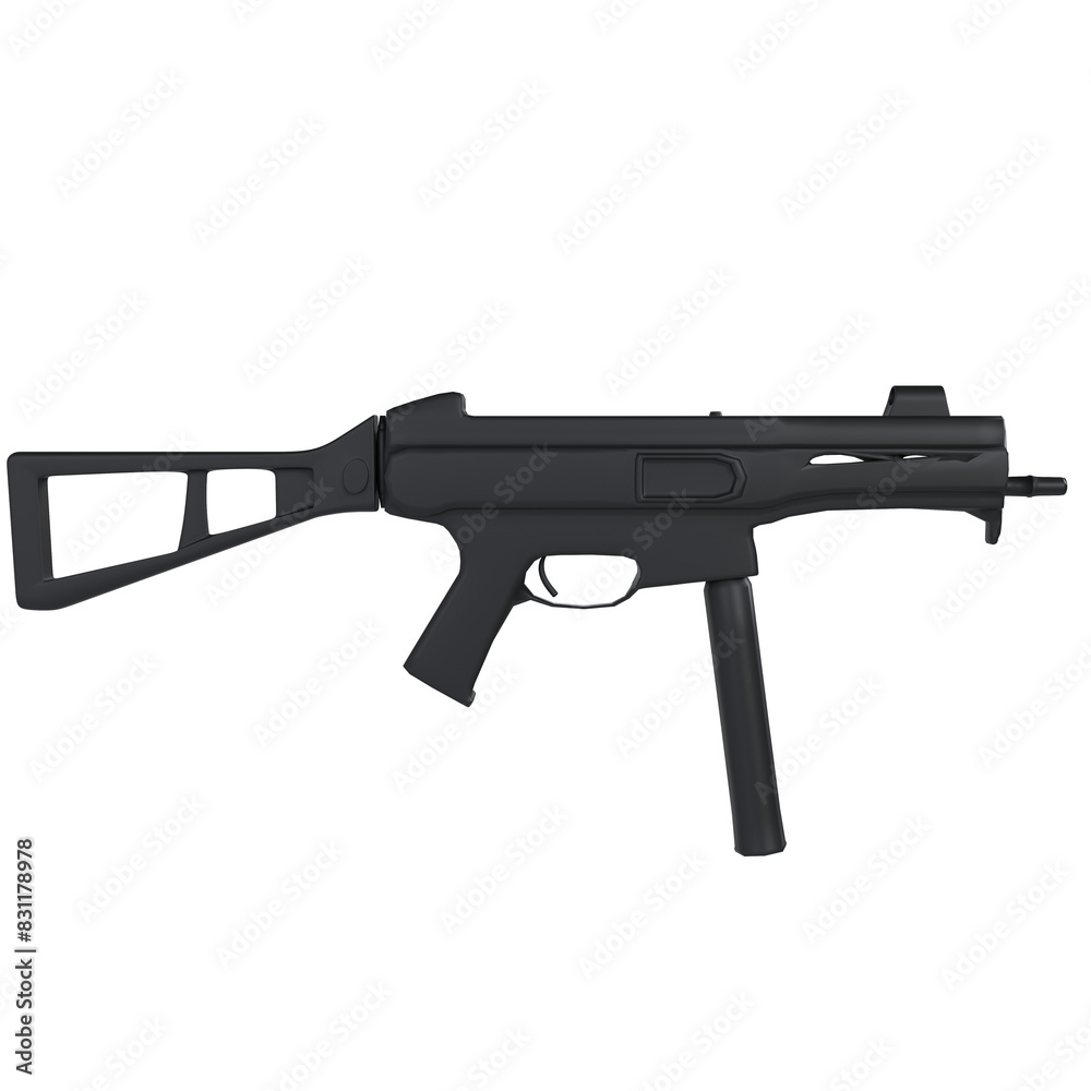 Ump45 Rifle isolated on transparent background Ump45 Rifle isolated on transparent background