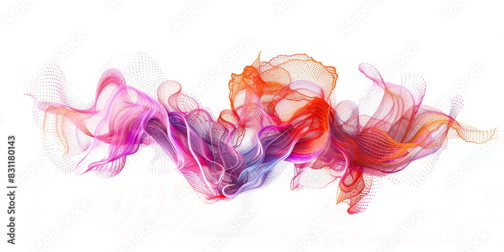 Obraz premium Coral filaments of dynamism weaving together to create a spellbinding