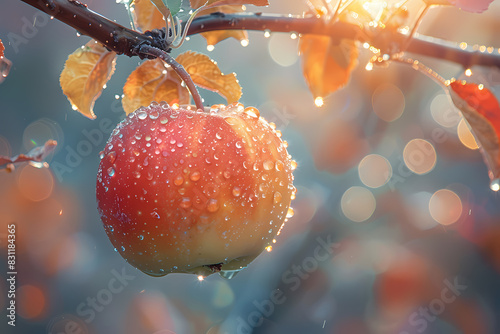 🍏 Dew-kissed Apple Magic! ✨🍂 photo