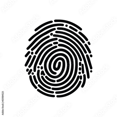 fingerprint scanning icon sign