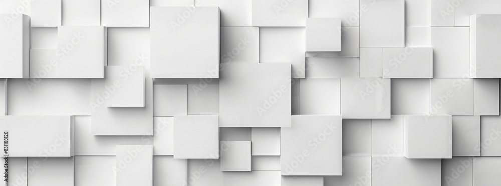 White background with geometric pattern, 3D rendered illustration. Minimalist design for banner, poster or presentation White background with geometric pattern, 3D rendered illustration. Minimalist design for banner, poster or presentation