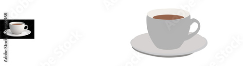 Cup of coffee Vector isolated on transparent background 