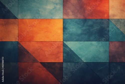 A colorful squares in a mosaic design abstract background, geometric background, vector background