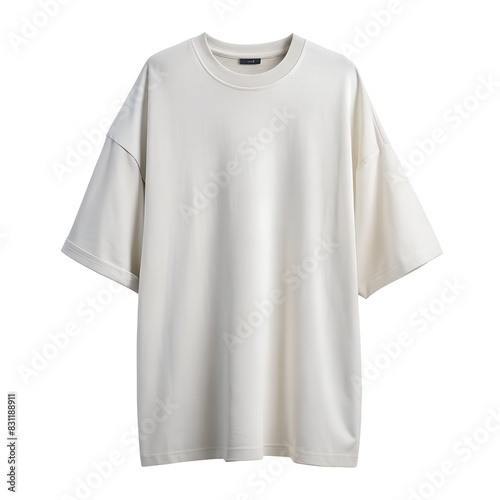 blank oversized t-shirt isolated white background