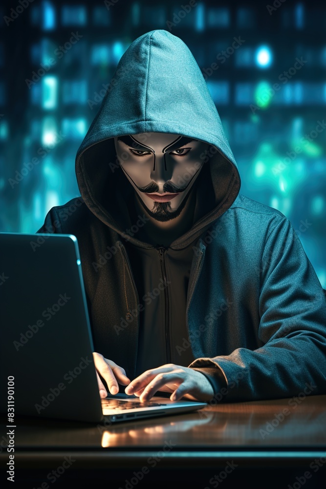 hacker with laptop