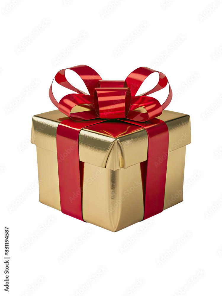 Obraz premium Isolated PNG Gift Box, GENERATIVE AI