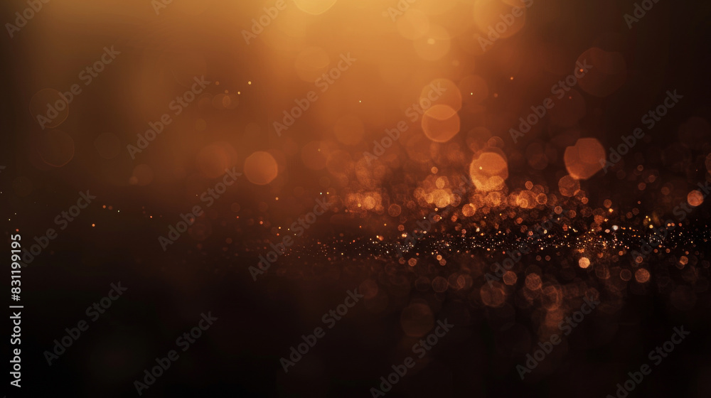 A dark blurred background with a gradient of light orange and brown.