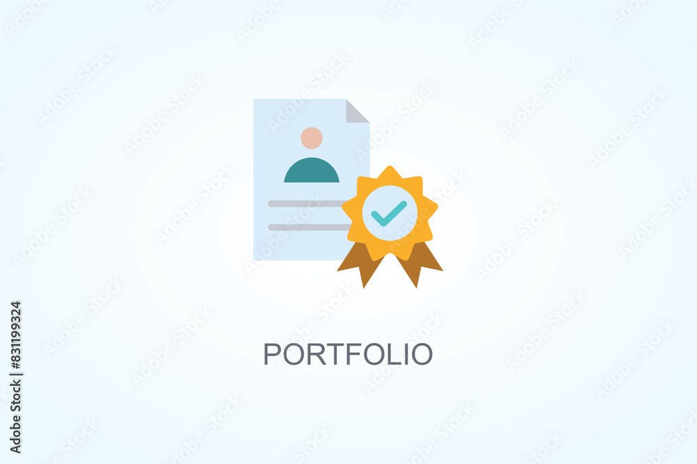 Portfolio Vector Or Logo Sign Symbol Illustration Portfolio Vector Or Logo Sign Symbol Illustration