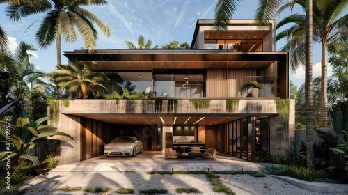 exterior of luxury house 