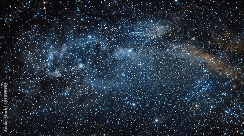 Glimmering night sky with a multitude of stars