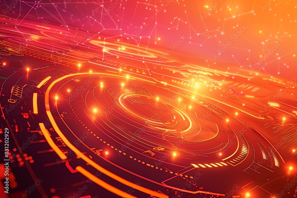 Obraz premium Gradient technology futuristic background