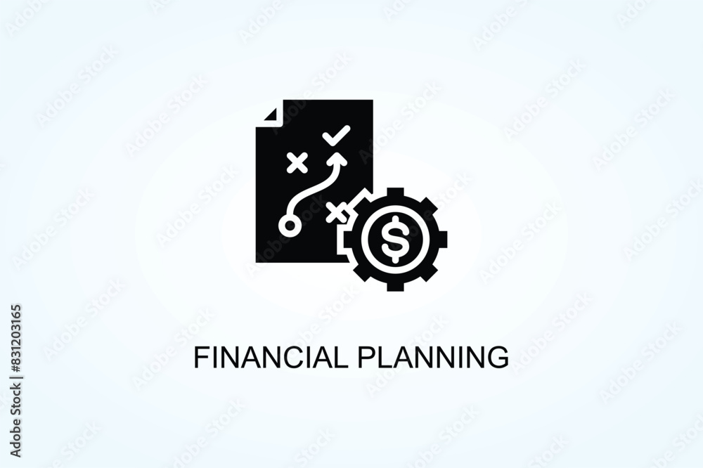 Financial Planning Vector Or Logo Sign Symbol Illustration Financial Planning Vector Or Logo Sign Symbol Illustration