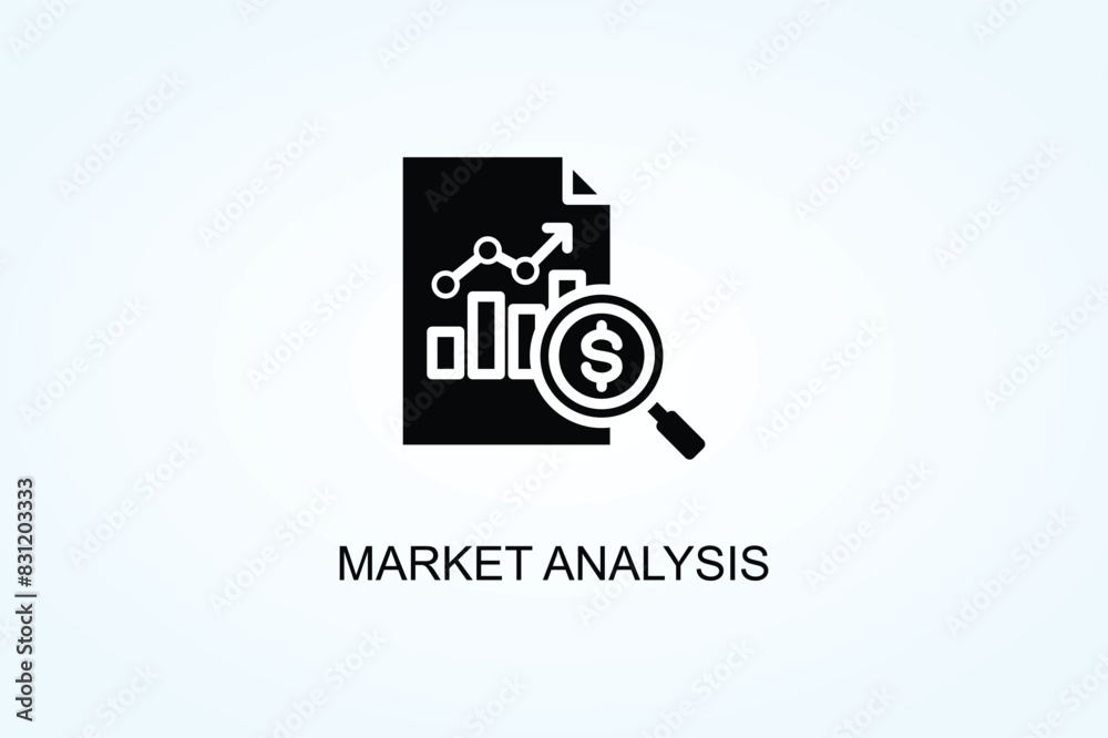 Market Analysis Vector Or Logo Sign Symbol Illustration Market Analysis Vector Or Logo Sign Symbol Illustration