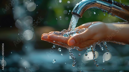 Healthy habits. young woman cleans her palms keeping in mind the need to practice hygiene.