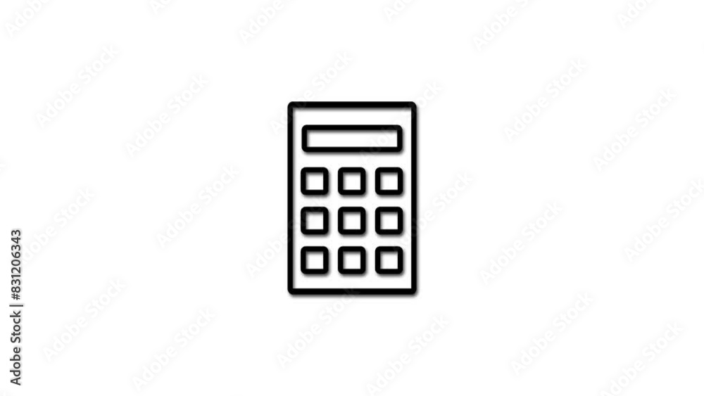 Animated of calculator icon. calculate concept 4k Animated of calculator icon. calculate concept 4k