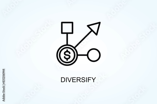 Diversify Vector  Or Logo Sign Symbol Illustration