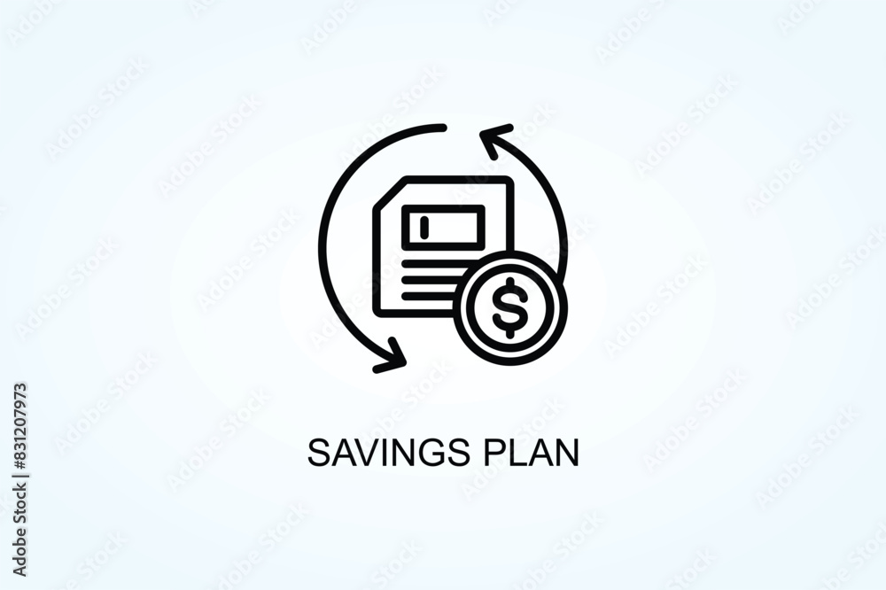 Savings Plan Vector Or Logo Sign Symbol Illustration Savings Plan Vector Or Logo Sign Symbol Illustration