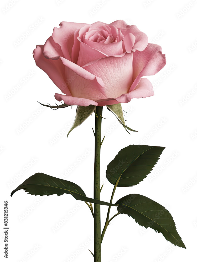 Fototapeta premium Isolated PNG Rose Flower, GENERATIVE AI