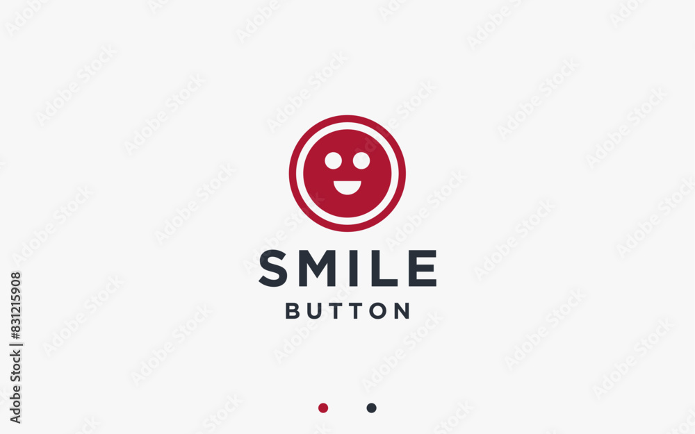 button with smile logo design vector silhouette illustration button with smile logo design vector silhouette illustration