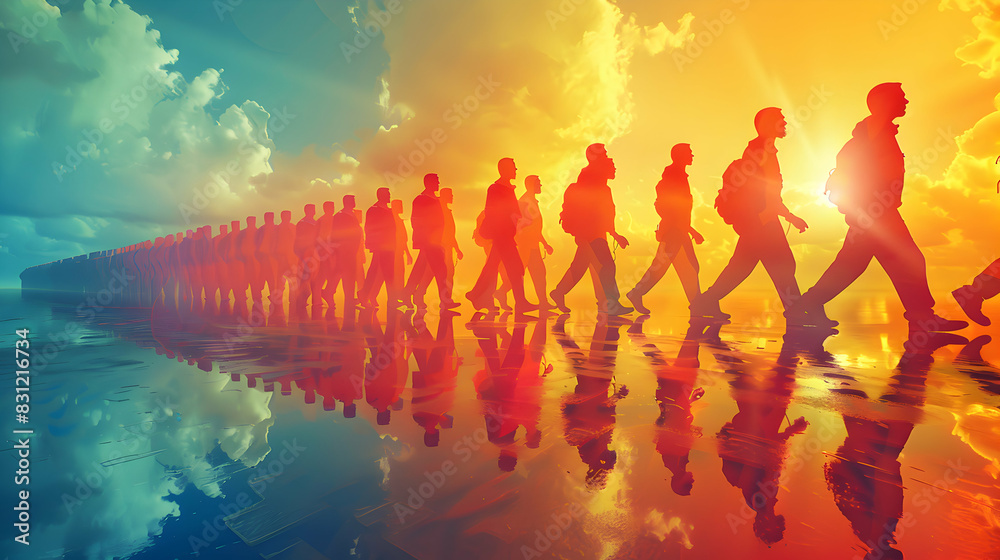 High Resolution Photo Realistic Image of Labor Day Parade Honoring Workers with Glossy Backdrop showcasing Workforce Pride and Unity High Resolution Photo Realistic Image of Labor Day Parade Honoring Workers with Glossy Backdrop showcasing Workforce Pride and Unity