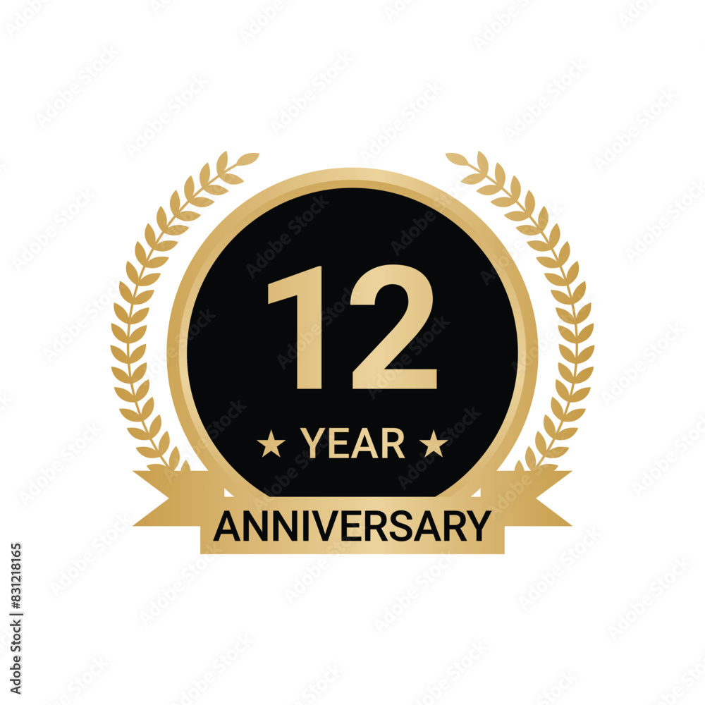 12 Year Anniversary Vector, 12 Year Anniversary Logo 12 Year Anniversary Vector, 12 Year Anniversary Logo