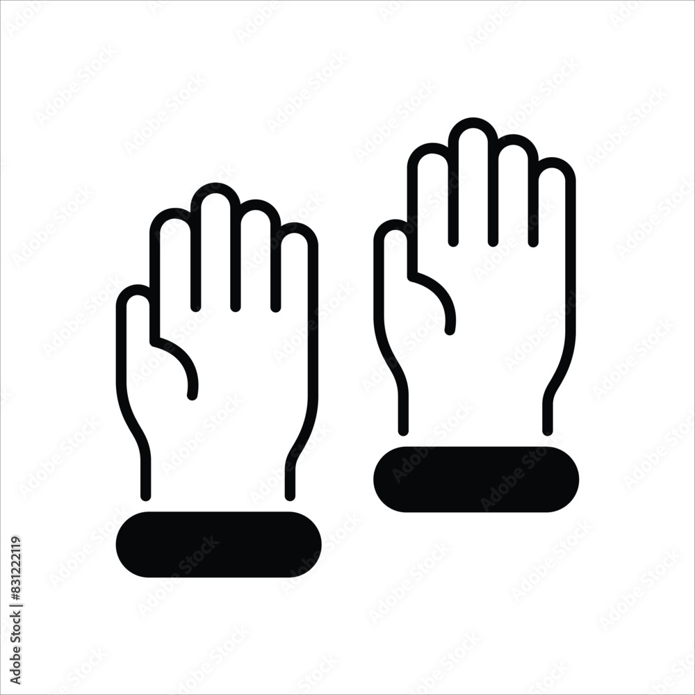 Obraz premium Rubber Gloves vector icon