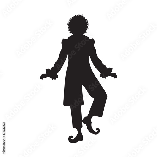 Fotografie Artistic Clown Silhouette for Circus Posters and Flyers - clown illustration