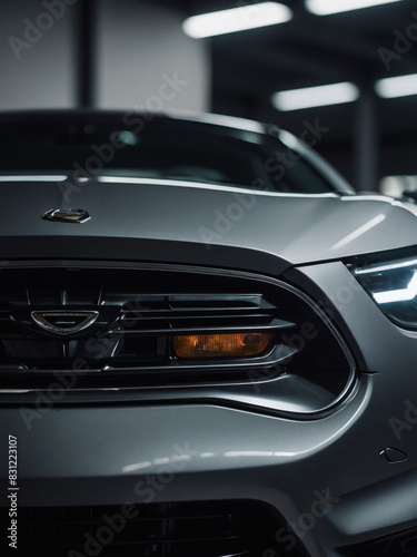 Close-up views of unbranded car hoods and headlights, offering a glimpse into the styling and craftsmanship of these vehicles.