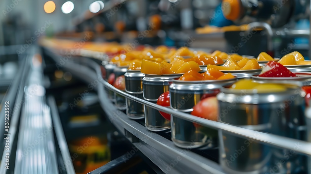 Precise and Efficient: Modern Automated Machines Filling Cans with Fresh Fruit Precise and Efficient: Modern Automated Machines Filling Cans with Fresh Fruit