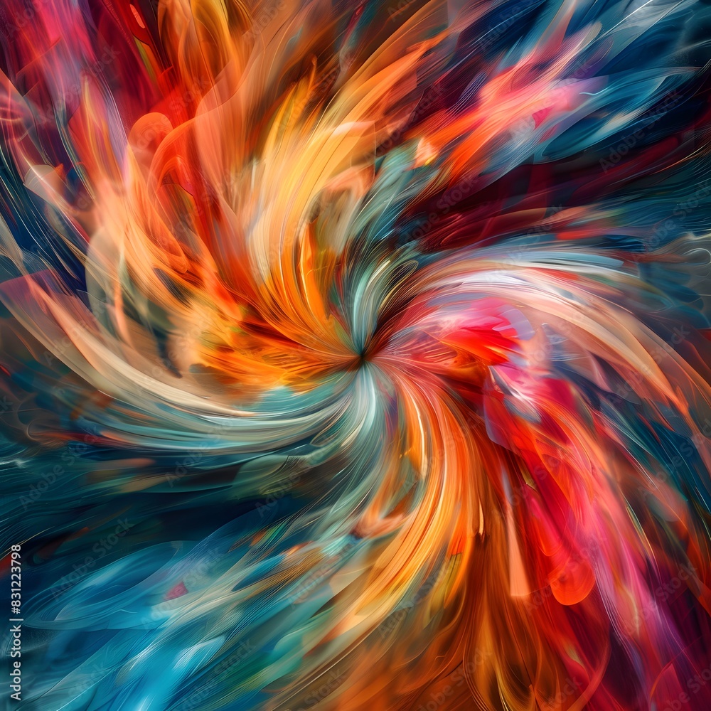 Obraz premium Abstract background A swirling pattern of vibrant color