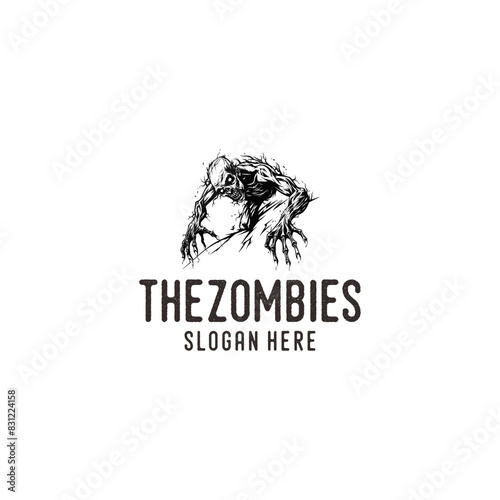 The zombie logo vector illustration