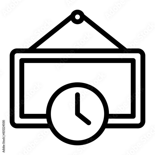 temporary business closure line icon