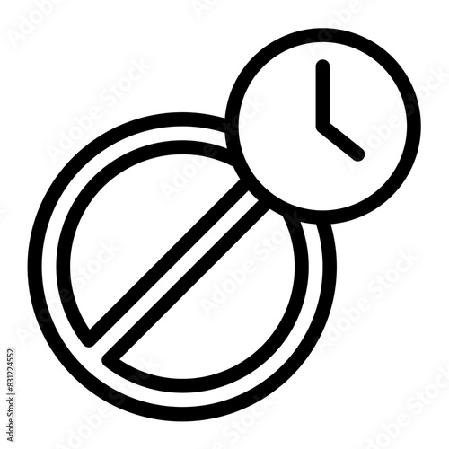 temporary business closure line icon