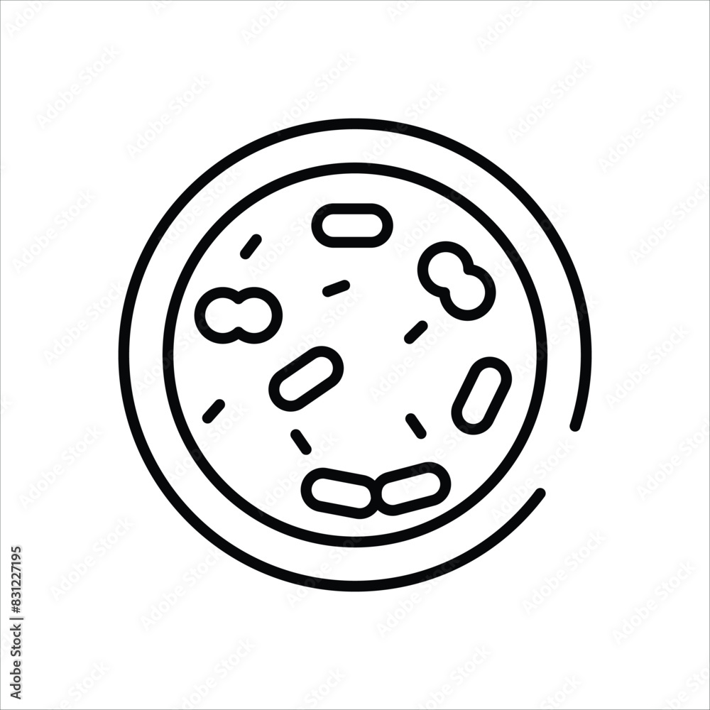 Fototapeta premium Bacteria vector icon
