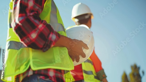 Construction workers with hardhats