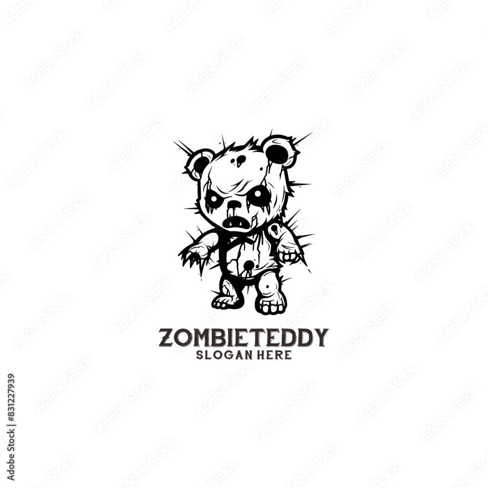 Zombie bear logo vector illustration Zombie bear logo vector illustration
